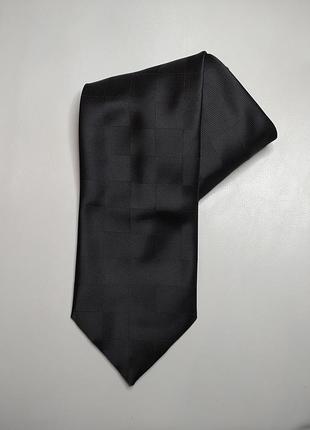 Вінтажна краватка галстук burton menswear чорна у клітинку
