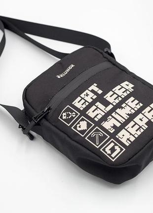 Детская сумка eat sleep ... repeat 16×21×6 см для детей и подростков klunok