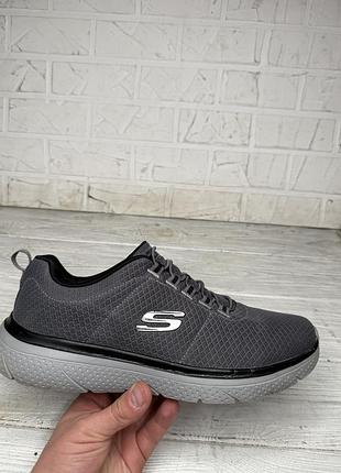 Мужские серые кроссовки skechers geno-zarin ( описание)