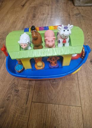Розвиваюча іграшка fisher-price ковчег ноя з фігурками тварин