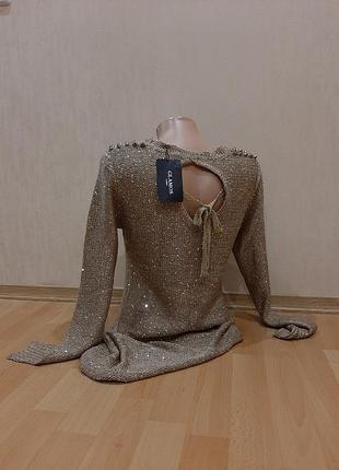 Свитшот золотая нить кофта блуза туника нарядная