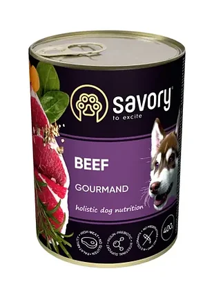Savory dog gourmand говядина 400 гр 6 шт