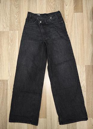 Джинсы zara с перекрестным поясом женские