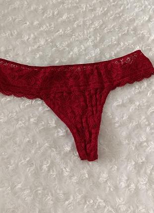 Красные трусики ажурные стринги кружевные бикини кружные танга intimissimi m м 10 38 46