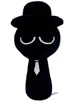 Мягкая игрушка спрунки black vocal 20 см incredibox sprunki