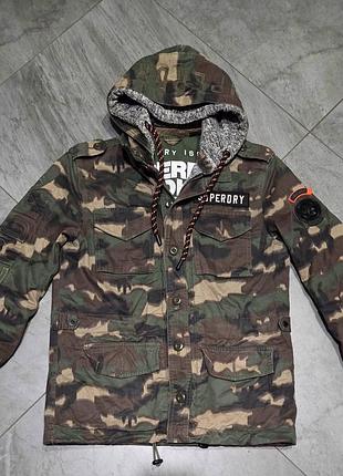 Куртка / парка superdry rookie edition камуфляж / Милитари р.м