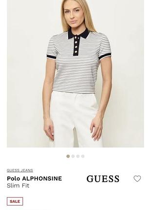 Поло жіноче guess alphonsine у смужку