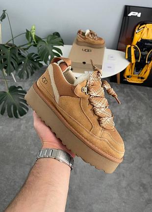 Ugg lowmel sneaker platform chestnut жіночі угги 36-40