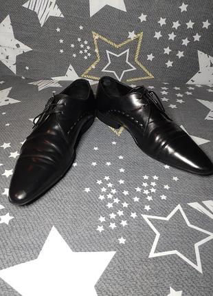 Класичні чоловічі туфлі zara man розмір 43 чорні