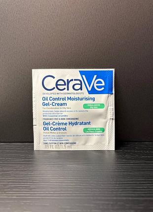 Cerave oil control 1,5 мл — зволожувальний гель-крем для жирної та комбінованої шкіри, семпл пробник саше