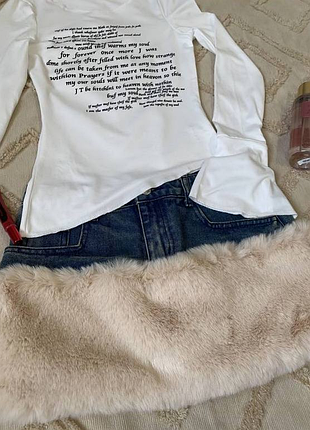 Юбка y2k dollskill с мехом