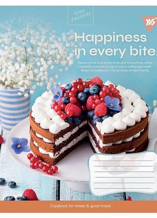 А5/96 лін. yes desserts, зошит для записів