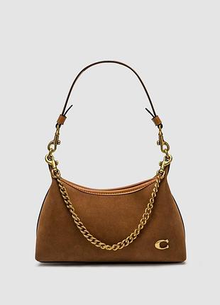 Сумка coach juliet shoulder bag honey brown suede