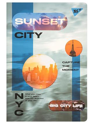 Зошит yes sunset city а4 60 аркушів з висічкою клітинка