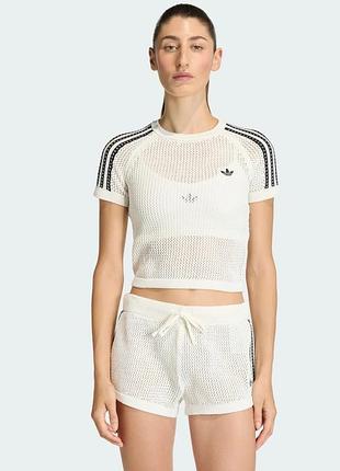 Футболка жіноча вʼязана adidas knitted crochet ke0200