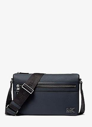 Чоловіча сумка-месенджер michael kors edison medium black (оригінал)