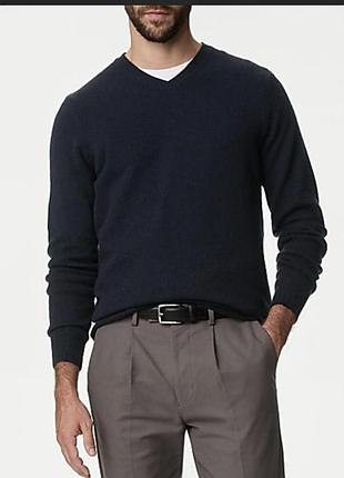 Светр вовняний джемпер extra fine lambswool розмір л