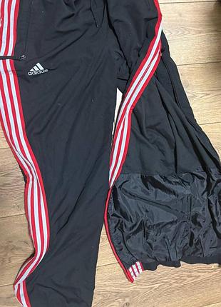 Вінтажні спортивні штани adidas full zip y2k з боковими блискавками, l