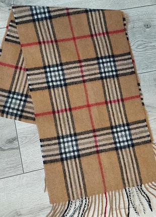 Винтажный кашемировый шарф burberry nova check (oригинал)