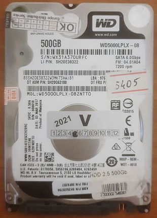 Жесткий диск 500gb wd black 2.5" 7 мм wd5000lplx-08zntt0 7200 об/мин sata3 тест - читать описание