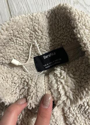 Кофта жіноча bershka укорочена тедді бежева