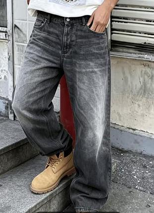 Чоловічі джинси baggy широкі сірі