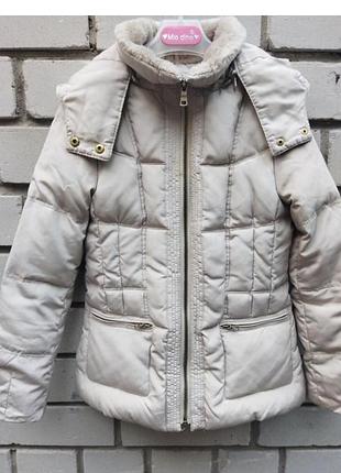 Пуховик zara, детский (наполнитель пух) производитель испания, размер 128/7-8.