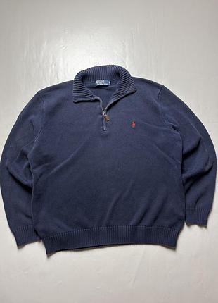 Vintage polo ralph lauren 1/4 zip свитшот