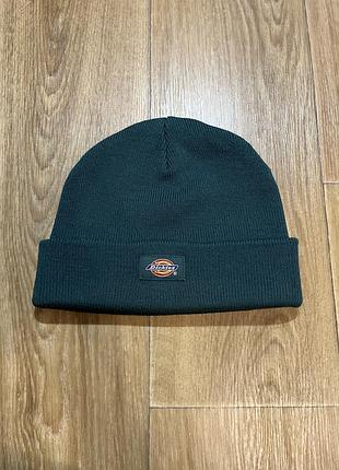 Шапка dickies зелена з нашитим логотипом, one size