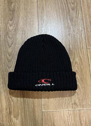 Шапка o'neill чорна з вишитим логотипом, one size