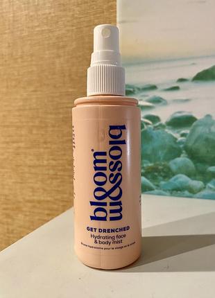 🇬🇧 англія органіка люкс bloom & blossom get drenched hydrating face & body mist зволожуючий міст спрей для обличчя для тіла