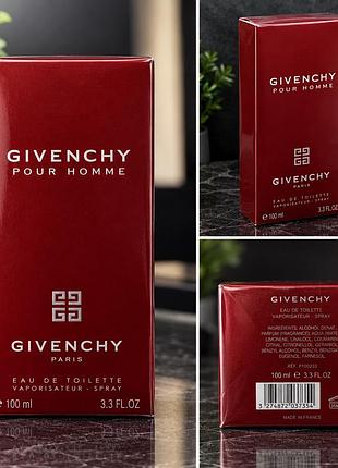 Туалетна вода givenchy pour homme для чоловіків, 100 мл