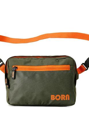 Сумка через плече для носіння на грудях, поясі та плечі born utility sling помаранчева