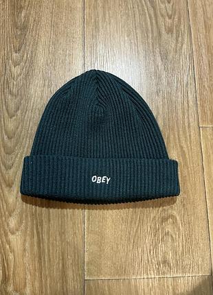 Шапка біні obey смарагдова, one size
