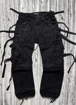 Готичні штани gothicana by emp y2k avantgarde pants new rock