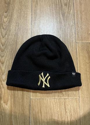 Шапка 47 brand new york yankees чорна, one size