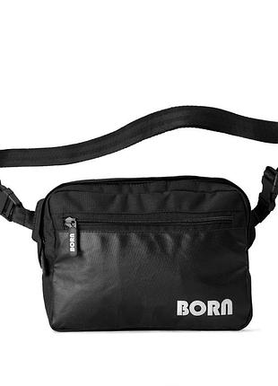 Сумка через плече для носіння на грудях, поясі та плечі born utility sling чорна