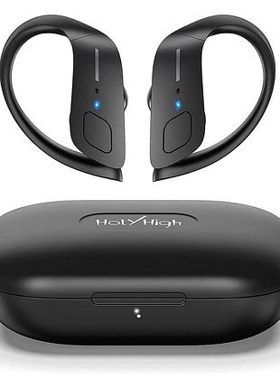 Holyhigh et1 - бездротові спортивні навушники bluetooth 5.0, водонепроникні ipx7, до 30 годин роботи, з гачками та мікрофоном