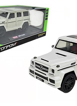 Машина металлическая ap7717w "mercedes-benz g-class" 1:24, белый цвет, в коробке р.29x16x12.6см автопром