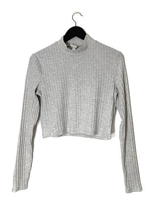 Лонгслив в рубчик h&m