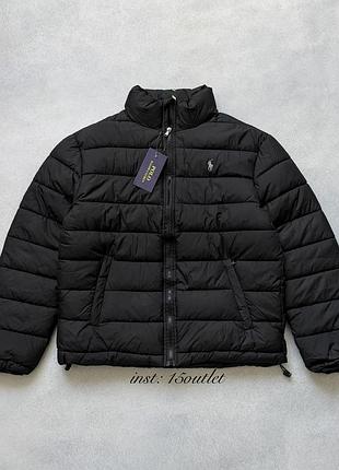 Куртка polo ralph lauren пуховик поло ральф лорен чорна мужская s