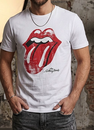 Футболка мужская rolling stones белая размер m