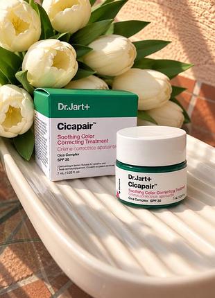 Крем для обличчя dr.jart+ cicapair soothing color correcting treatment spf 30, 7 мл