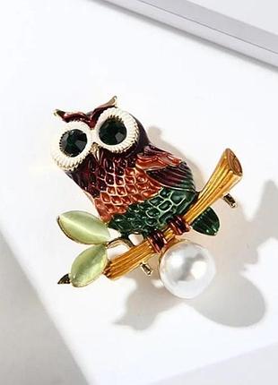 Яскрава брошка 🦉 сова 7