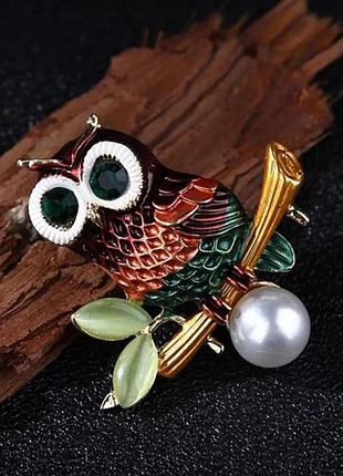 Яскрава брошка 🦉 сова 6