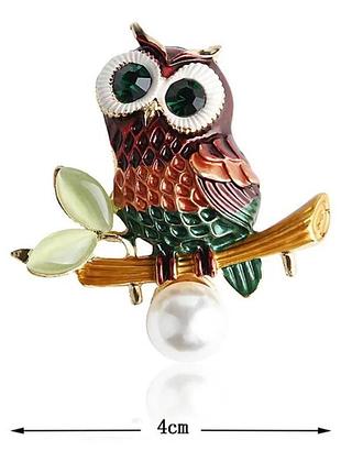 Яскрава брошка 🦉 сова 8