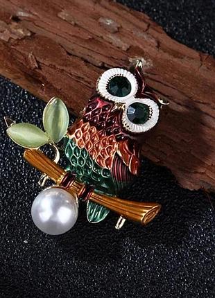 Яскрава брошка 🦉 сова 5