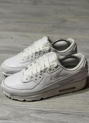 Чоловічі шкіряні кросівки nike air max 90 ltr white оригінал розмір 41