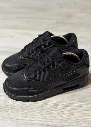 Жіночі кросівки nike air max 90 triple black оригінал розмір 38-38.5
