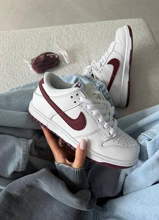 Жіночі кросівки nike dunk low retro "white night maroon" | 36–41